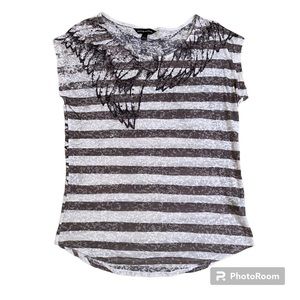 Rock & Republic Angel Wings Cap Sleeves Top Size XS EUC